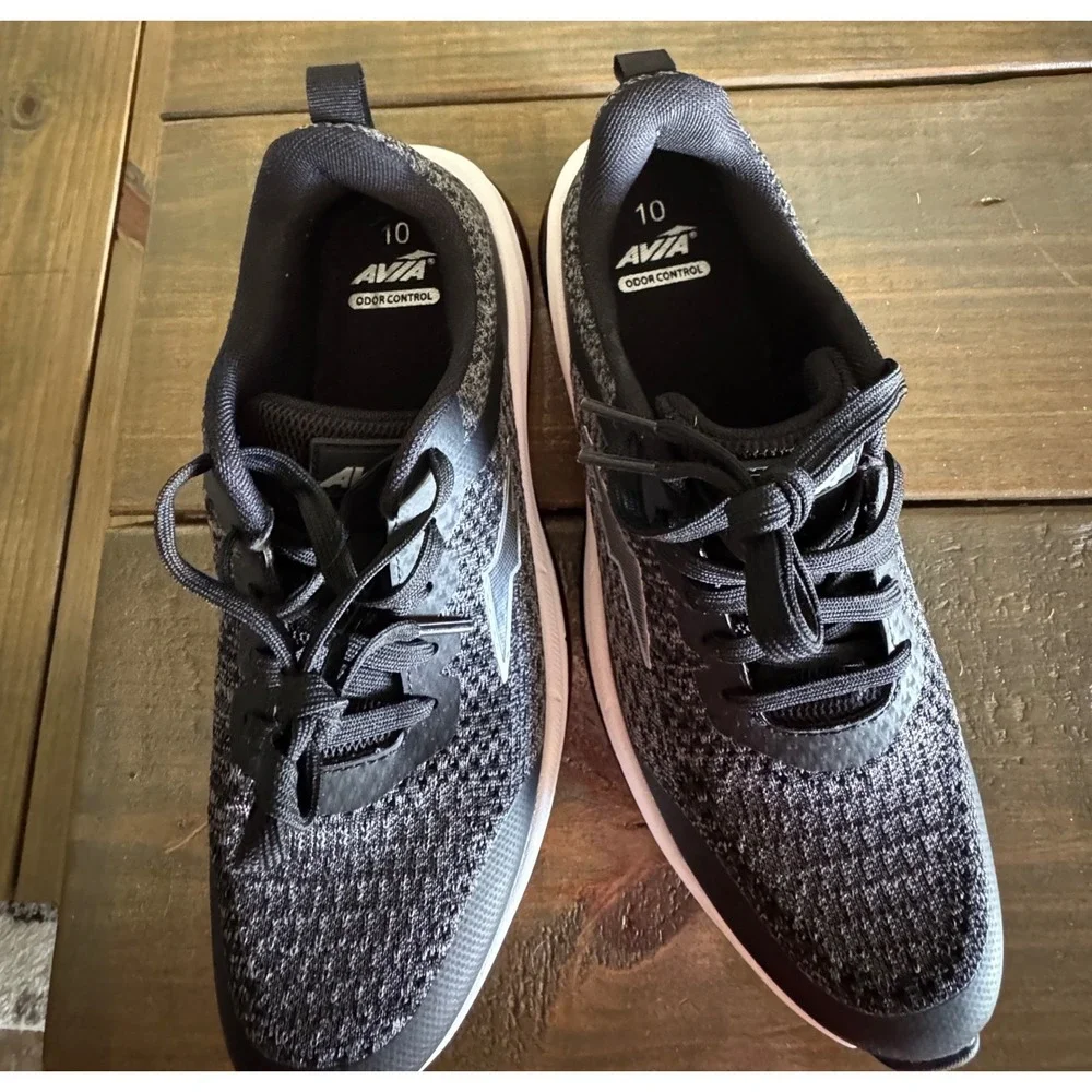 Avia Air Athletic Shoes Women 10 Black Sporty Sneakers Gym Activewear Excellent